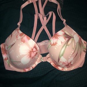 NWOT Floral Victoria’s Secret Pink Bra 36B